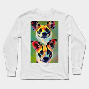 Painteddog Wild Animals Artwork Long Sleeve T-Shirt